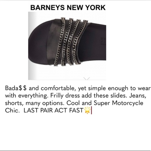🌟🌟Barney’s ❤️New York Moto Cool Edgy Slides (8) - Picture 9 of 9